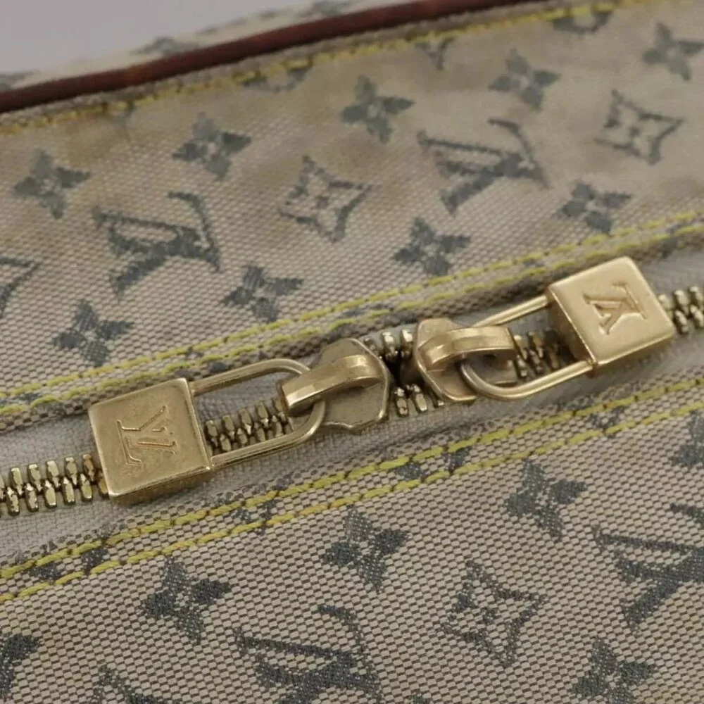 LOUIS VUITTON Monogram mini Marie Hand Bag Blue M92003 LV Auth bs20671